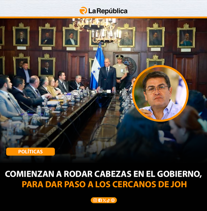 COMIENZAN A RODAR CABEZAS EN EL GOBIERNO,  PARA DAR PASO A LOS CERCANOS DE JOH - Cover Image